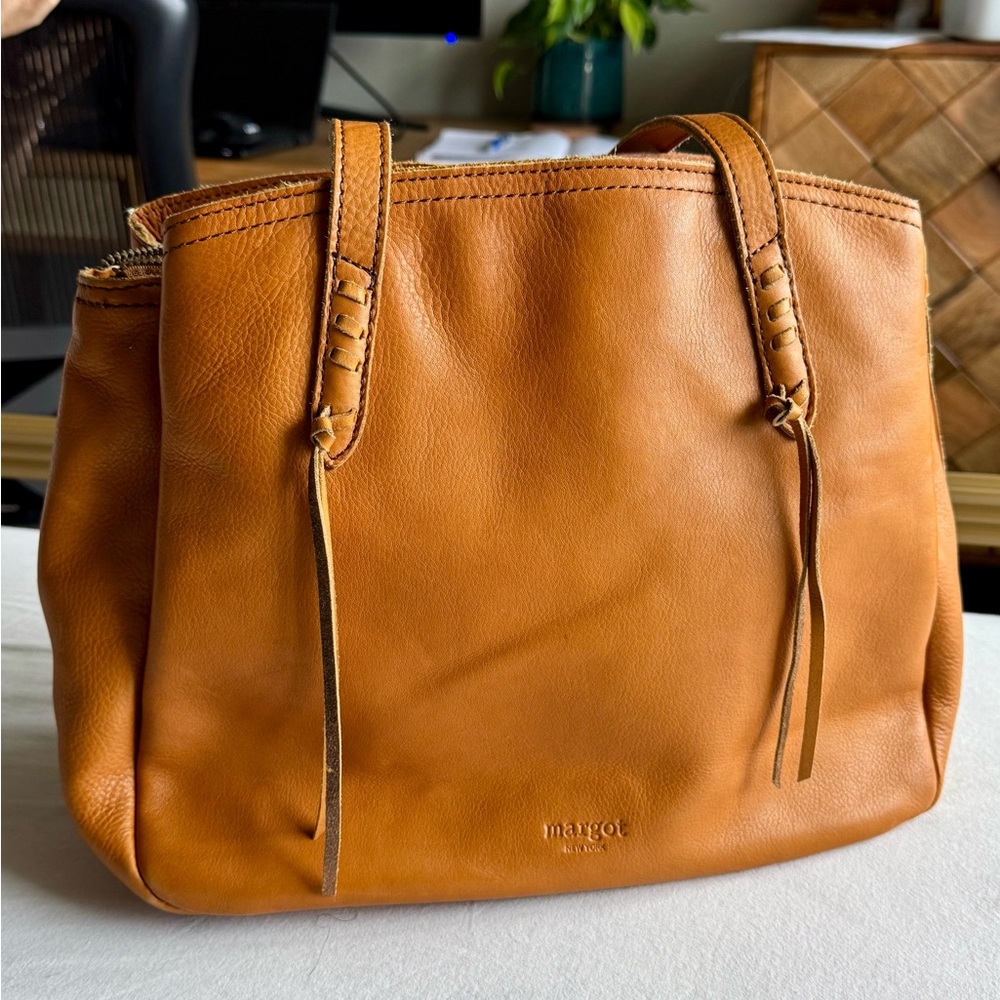 Margot NY Tan Leather Shoulder Bag
